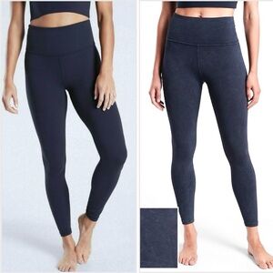 Lot of 2 EUC Athleta High Rise Elation Yoga Gym Athleisure Pants Navy Blue 1X
